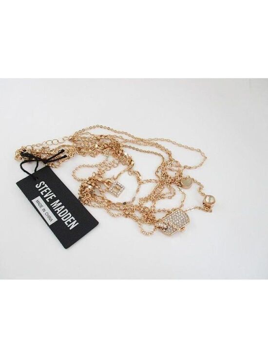 Jewelry - Steve Madden 5 Tier Gold Necklace With Charms